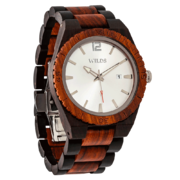 Men Ebony & Rose Wooden Watch