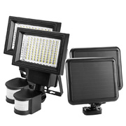 2x 100 LED Solar Sensor Lights Outdoor Security Motion Detection Garden Flood