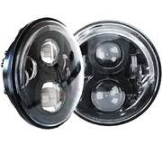 PAIR 7INCH LED HEADLIGHTS HALO 60W 40W SIGNAL DRL FOR 97-16 JEEP WRANGLER JK