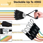 11 PC Resistance Bands Set Exercise Tube Bands