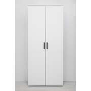 Universal Storage Cupboard - Slim Shaker Panel - Hex Black Handle