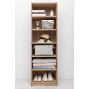 Six Shelf Build In Wardrobe - Natural Oak