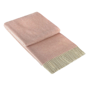 Kensington Throw - 10% Cashmere/ 90% Super Fine Merino Wool - Blush