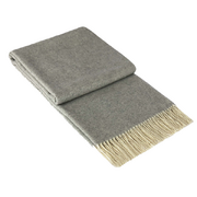 Throw - 10% Cashmere/ 90% Super Fine Merino Wool - Light Grey