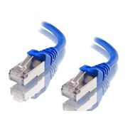 CAT6A Shielded Ethernet Cable 1m Blue Color 10GbE RJ45 Network LAN Patch Lead S/FTP LSZH Cord 26AWG