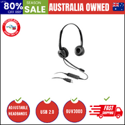 Dual Ear Usb Headset: Hd Audio, Noise Canceling Mic, Inline Controls