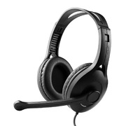 Edifier K800 USB Headset with Microphone - 120 Degree Microphone Rotation, Leather Padded Ear Cups, Volume/Mute Control - Ideal for Gaming, Business