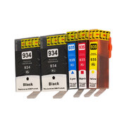 Hp Compatible 934Xl Series Compatible Inkjet Cartridge Set Plus Extra Black (5 Cartridges)