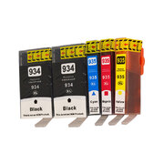 Hp Compatible 934Xl Series Compatible Inkjet Cartridge Set Plus Extra Black (5 Cartridges)