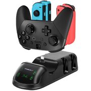 5 In 1 Controller Charger Dock For Nintendo Switch Joy-Cons And Pro Controller With Led Indicator And Type-C Charging Cable