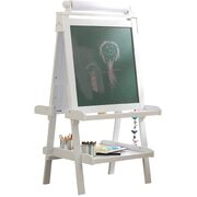 White Deluxe Wood Easel Set For Kids