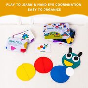 Wooden Pattern Blocks Animals Jigsaw Puzzle Kids Sorting & Stacking Games Educat