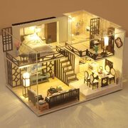 Dollhouse Miniature With Furniture Kit Plus Dust Proof And Music Movement - Creative Room