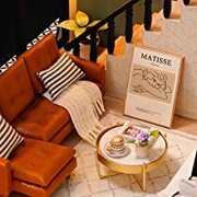Dollhouse Miniature With Furniture Kit Plus Dust Proof And Music Movement - Comfortable Room