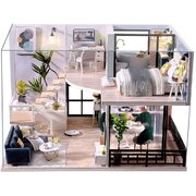 Dollhouse Miniature With Furniture Kit Plus Dust Proof And Music Movement