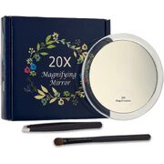 20X Magnifying Hand Mirror With 3 Suction Cups Use For Makeup Application(10 Cm