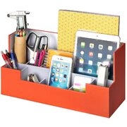 Desk Supplies Office Organizer Caddy Orange