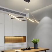 Led Chandelier Lighting Lamps Bedroom Kitchen (Black, L80Cm Pendant)