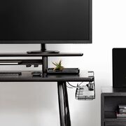 Black 2 pack Under Desk Cable Management Tray