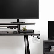 White 2 pack Under Desk Cable Management Tray