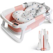 Baby Bath Tub Foldable Pink White