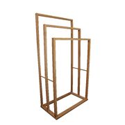 Bamboo Towel Bar Holder Rack 3-Tier Freestanding