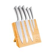 Bamboo Magnetic Knife Block Holder for Kitchen Storage
