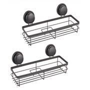 2 Pack Rectangular Corner Shower Caddy Shelf with Suction Cup