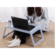 Multifunction Laptop Bed Desk with foldable legs for (Blue)