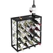 Freestanding Metal Wine Rack For 25 Bottles