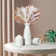 Set of 3 Modern White Vases for Home Decor