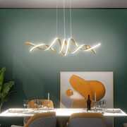 Modern Led Ceiling Chandelier 75W Smart-Lamp (Golden Pendent Light)