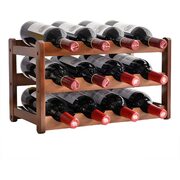 3-layer Bamboo Wine Storage Rack 12 bottles