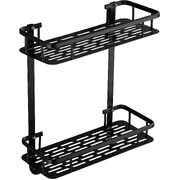 Two-Tier Wall-Mounted Corner Shelf for Bathroom