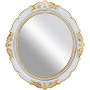Antique Vintage Hanging Wall Mirror For Bedroom And Livingroom (White)