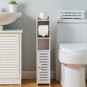 Toilet Paper Roll Holder For Bathroom With Roller (White, 76Cm)