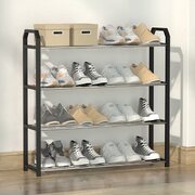 4 tier Shoe Rack Storage Organiser Black