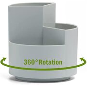 360 Degree Rotating Multi-Functional Pen Holder (Grey)