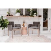 Whicker Highback chair twinset - grey