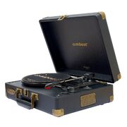 Woodstock II Black Retro Bluetooth TX/RX Turntable