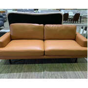 Artemis 3 Seater Sofa/PU Leather Upholstery/Steel Legs/Retro