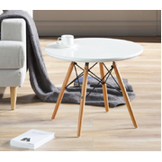 Simple White Color Round Coffee Table 80Cm