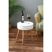 Round Bedside Table Side Table Bedroom Drawers