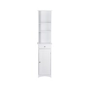 Bathroom Tall Storage Cabinet Organiser - White
