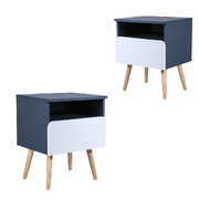 Bedside Table Side Table Bedroom Drawers Set Of 2