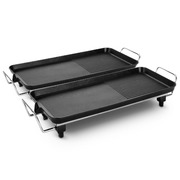 2X 68Cm Electric Bbq Grill Teppanyaki Plate Non-Stick Surface Hot Plate Kitchen 6-8 Person