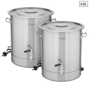 2X 48L Stainless Steel Urn Commercial Water Boiler 2200W