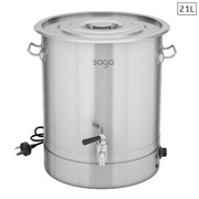 21L Stainless Steel Urn Commercial Water Boiler  2200W