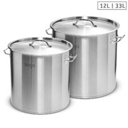 Stock Pot 12L 33L Top Grade Thick Stainless Steel Stockpot 18/10