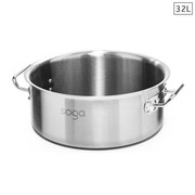 Stock Pot 32L Top Grade Thick Stainless Steel Stockpot 18/10 Without Lid